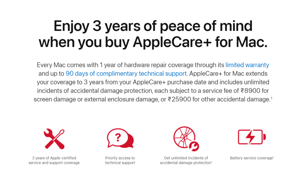 AppleCare+ Extended Warranty for MacBook